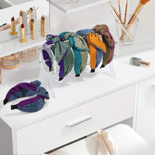 Suneerplay Headband Holder Clear, Acrylic Head-band Organizer, Headband Holder Organizer, Head-band Display Stand, Hairband Storage Stand, Hairband Stand for Women and Girls