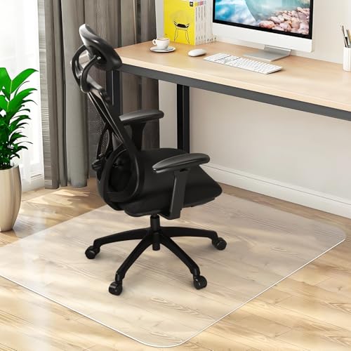 Chair Mat for Hard Wood Floors - Heavy Duty Floor Protector - Easy Clean (47''×47'') - size: 47" x 47" Rectangle (1pc)