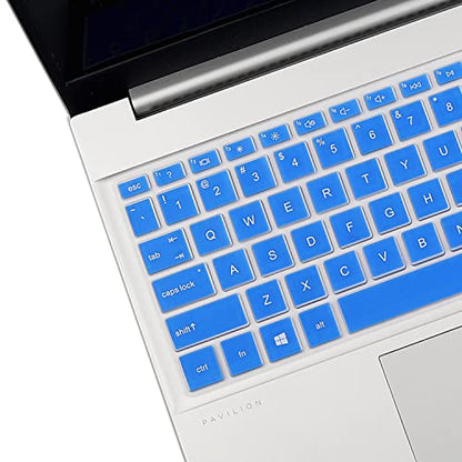 Keyboard Cover for HP 17.3" Laptop 17-cn/cp 17t-cn 17-cn0065cl 17-cn3053cl 17-cn0691ds 17-cn1053cl 17-cn0010nr 17-cn2099nr cn1069cl 17-cn0001tg 17-cn0003dx 17-cn3097nr/3165cl 17-cn2068cl cn0076nr-BU - color: Blue(Regular Letters)