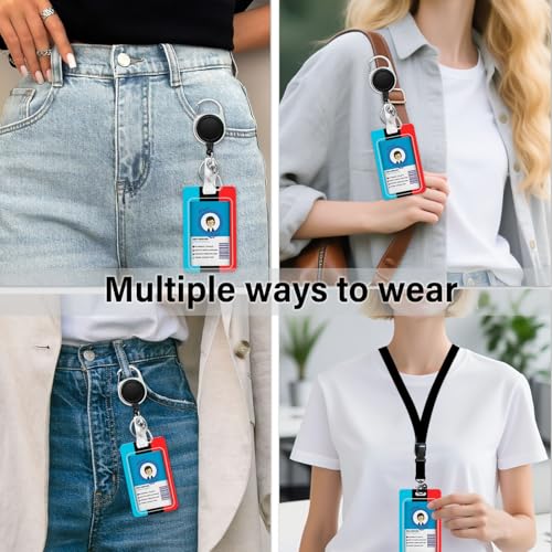 Gamepad Badge Holder with Boys Lanyard, Game Controller ID Badge Holder with Retractable Reel Clip and Keychain, Gamer Vertical Identity Card Cover Case Protector for Gaming Lovers - color: Game Controller