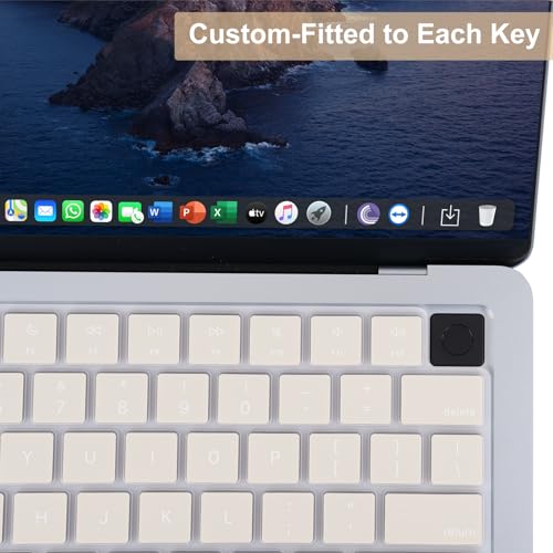 MOSISO Keyboard Cover Skin Compatible with MacBook Air 13.6 inch 2025 M4 A3240/Air 15 inch 2025 M4 A3241/Pro 14 inch 2025 M5 A3434, Beige - color: Beige