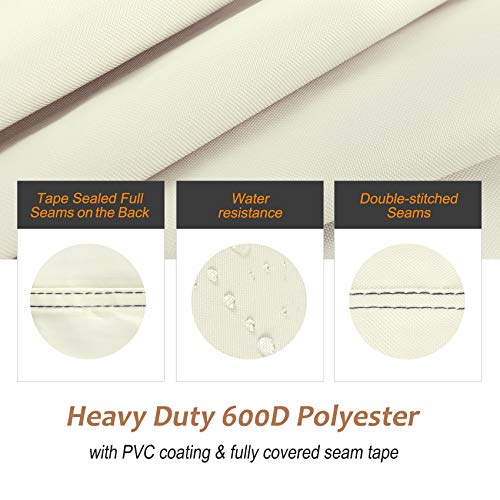 NettyPro Patio Chair Covers for Outdoor Furniture 2 Pack, Waterproof Heavy Duty Lawn Patio Furniture Cover Deep Seat Dining Chair Covers, 30W x 33D x 34H inches, Beige - color: Beige, size: 2 Pack - 30 x 33 x 34 inch