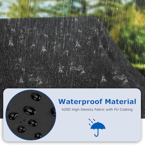 SunPatio Chaise Lounge Covers Outdoor Waterproof, 2 Pack Patio Lounge Chair Covers with Windproof Straps, Outdoor Patio Furniture Protector All Weather Protection, 70" L x 30" W x 26" H, Black - size: 70"L x 30"W x 26"H