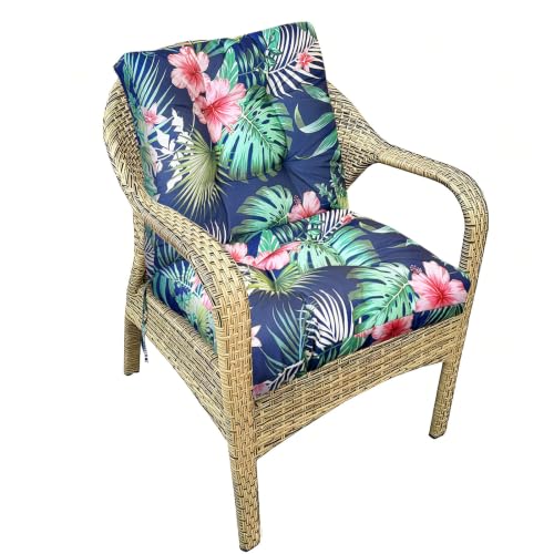 Patio Chair Cushions for Outdoor Wicker Rattan Furniture,Waterproof Outdoor Floral Glider Rocker Replacement Cushion for Garden Backyard Porch Living Room 41.7"*20.8"*3",Hot Printing - color: Hot Printing