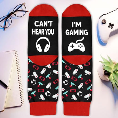 Gamers Gifts for Men, Boys - Gifts for Gamers - Gaming Socks, Stocking Stuffers for Men, Boyfriend, Son Gaming Novelty Socks - color: Gaming02