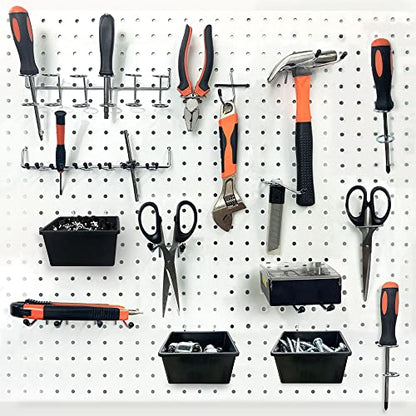 258pcs Pegboard Hooks, Pegboard Accessories Organizer Kit, Pegboard Set for Organizing Various Tools, Metal Pegboard Hooks Assortment, Peg Board Bins, Peg Lock