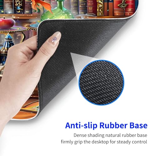 Large Gaming Mouse pad,Bookshelf Anti Slip Rubber Base Mouse pad, Suitable for Computer, Laptop, Office Desk Accessories - color: Bookshelf