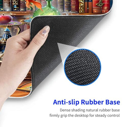 Large Gaming Mouse pad,Bookshelf Anti Slip Rubber Base Mouse pad, Suitable for Computer, Laptop, Office Desk Accessories - color: Bookshelf