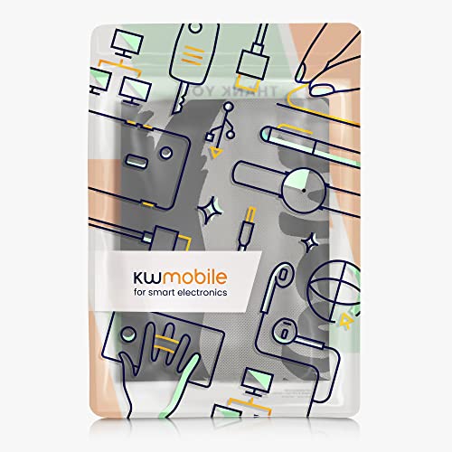 kwmobile Computer Monitor Cover Compatible with 24-26" monitor - Meow Cat Grey/Black