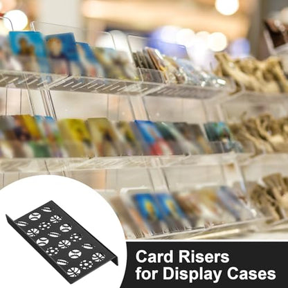 Yalikop 24 Pcs Trading Card Risers for Display Case Acrylic Modular Display Risers for Cardshow Vendor Sport Card Board Game (Ball Theme) - style: Ball Theme