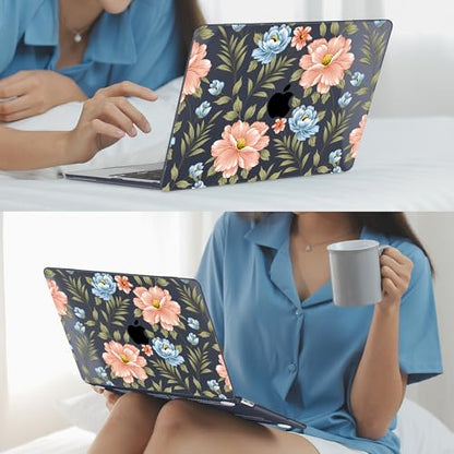 Mektron Case for 2026 MacBook Neo 13-inch A18 Pro chip A3404 Laptop Cover with 13-inch (Diagonal) Liquid Retina Display+ Keyboard Cover+ Screen Protector, Flower C400 - color: Flower C400