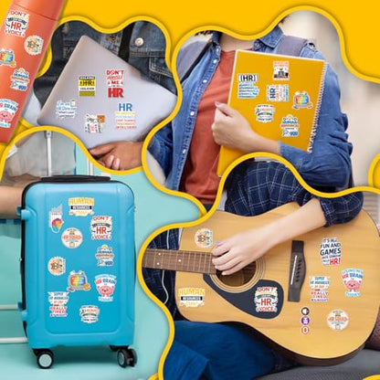 20PCS HR Stickers – Funny Human Resources Office Humor Vinyl Waterproof Stickers for Managers, Recruiters, Laptop, Water Bottle