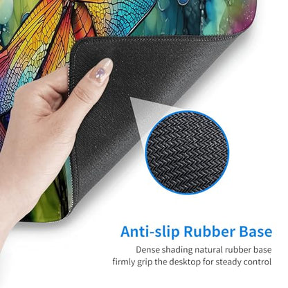 Dragonfly Mouse Pad Extended Large Gaming Mouse Pad XL Stitched Edges for Gamer Home Office 31.5 X 11.8 Inch - color: Dragonfly 11