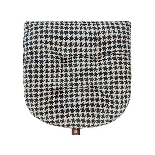 Outdoor Patio Cushion, Rocking Chair Cushion, Tufted Pads, Set of Upper and Lower with Ties Pack of 2 (2 Sets) - Back 20"×17", Seat 17"×17" (Blue Houndstooth) - color: Blue Houndstooth