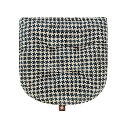 Outdoor Patio Cushion, Rocking Chair Cushion, Tufted Pads, Set of Upper and Lower with Ties Pack of 2 (2 Sets) - Back 20"×17", Seat 17"×17" (Blue Houndstooth) - color: Blue Houndstooth