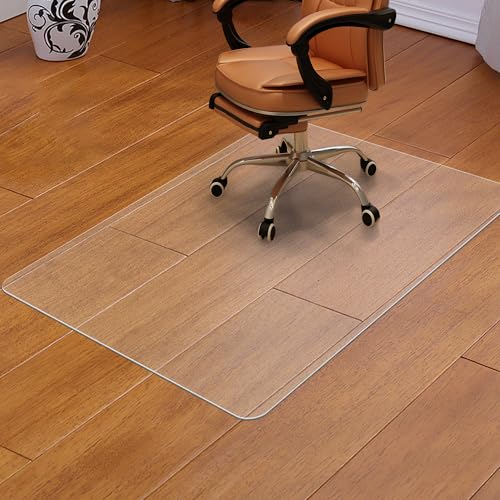 BesWin Clear Chair Mat for Hardwood Floor - 36"x48" Heavy Duty Desk Chair Mats for Office Chair - Transparent Computer Floor Mat Office Home Floor Protection Mat for Wood/Tile - size: 36"×48" (for Hard Floors)