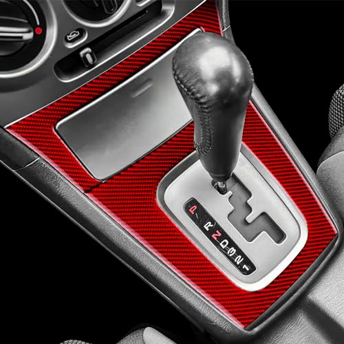 AIRSPEED for Subaru Impreza 2005 2006 2007 Gear Shift External Frame Cover Carbon Fiber Center Console Interior Trim Accessories, Red - color: Gear Shift External Frame Red