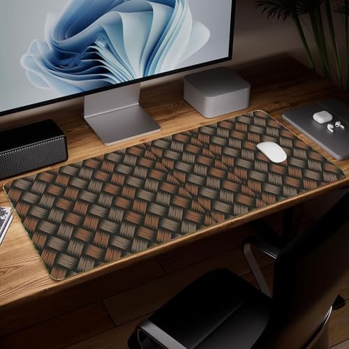 Leather Minimalist Desk Pad, Colorful Art Mouse Pad Large Computer Keyboard Gaming Mousepad Waterproof Desktop Protector & Cover, Decorative PU Leather Laptop Mouse Mat Home Decor 10 x 25.6 inch C63 - color: colorful-14
