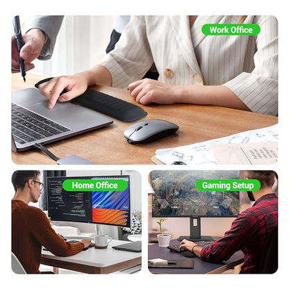 MEKASS Ergonomic Wrist Rest for Keyboard and Mouse, Soft Memory Foam Keyboard Wrist Rest Set with Non-Slip Silicone Base, Easy Typing, Pain Relief, Comfort for Office, Work, Gaming (Purple) - style: Purple