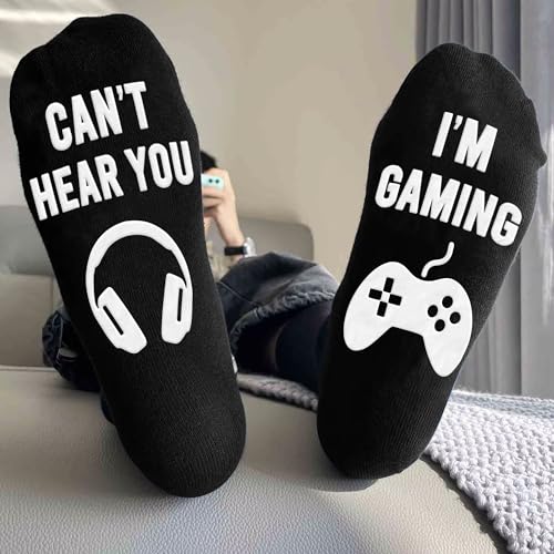 Gamers Gifts for Men, Boys - Gifts for Gamers - Gaming Socks, Stocking Stuffers for Men, Boyfriend, Son Gaming Novelty Socks - color: Gaming01