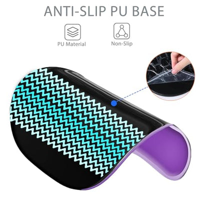 Ergonomic Mouse Pad with Wrist Rest, Comfortable Gel Concave Mouse Pad with Non-Slip Base, Pain Relief Mouse Pads with Smooth Wrist Support for Office & Home (Gradient Purple) - color: Gradient Purple