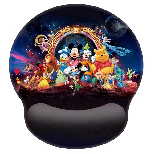 Black Ergonomic Mouse Pad with Wrist Support, Non-Slip Rubber Base, Anime Design, Pain Relief for Office & Home, Gaming Mouse Pads for Desk - color: D1