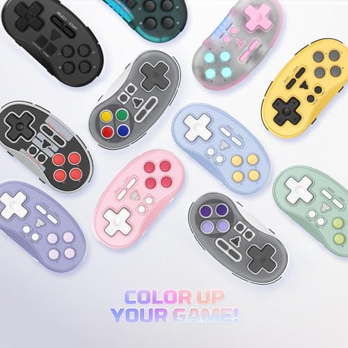 FANTECH Mini Retro Bluetooth Gamepad: Pocket Wireless Switch Controller, Gray - color: gray