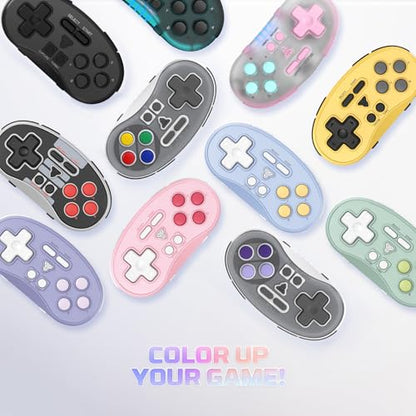 FANTECH Mini Retro Bluetooth Gamepad: Pocket Wireless Switch Controller, Gray - color: gray