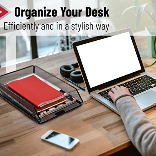 Mr. Pen- Mesh Desk Organizer, Single Tray Desktop Organizer | Letter Tray Desk Organizer, File Organizer for Desk, Paper Organizer for Desk, File Holder, Paper Tray Organizer, Letter Tray