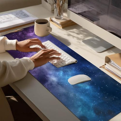 HOMETITUTE XL Mouse Pad Gaming Mousepad Nebula Space Art 31.5x11.8 Inch Non-Slip Keyboard Desktop Protector Mat Diatomite Large Mouse Pad for Home and Office Desk Accessories - color: Galaxy Nebula Space Art