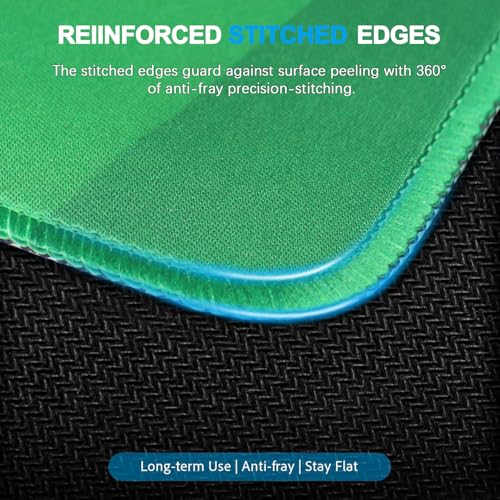 Large Gaming Mouse Pad, Waterproof Mousepad with Stitched Edges, Non-Slip Rubber Base, XXL Computer Long Keyboard Mouse Mat for Gamer, Office & Home, 31.5" x 15.7", Marble Green - color: Marble Green, size: 31.5" x 15.7"