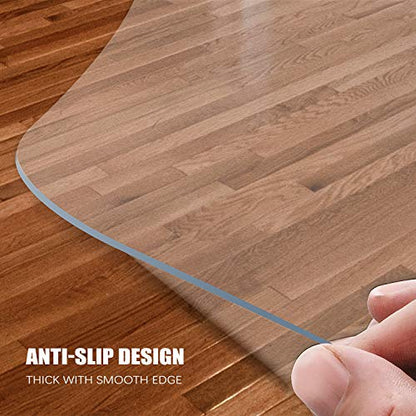 Kuyal Clear Chair Mat, Hard Floor Use, 4.75'×7' Transparent Office Home Floor Protector mat Chairmats (57" X 84" Rectangle) - size: 57" x 84" Rectangle