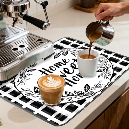 Nuxovilar Home Sweet Home Dryer Cover for the Top, Non-slip Washer & Dryer Protector, 23.62"x19.68" Dust-proof Washing Machine Mat, Diatom Mud Polyester Top Pad for Laundry Room - color: Yhd00539