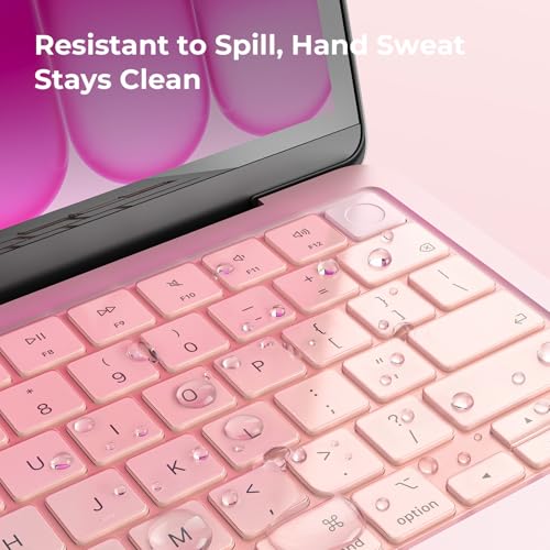 EooCoo Premium Keyboard Cover Skin Protector, Laptop Accessories Compatible with 2026 2025 2024 2023 2022 2021 M5-M1 Pro/Max MacBook Pro 14/16, M5-M2 MacBook Air 13/15, 2026 Mac Neo 13, Blush Clear - color: Blush Clear