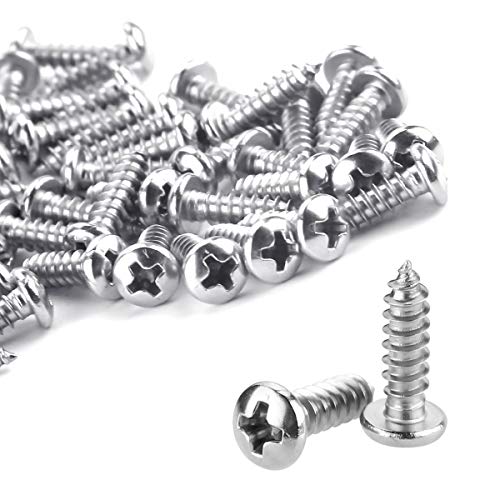 LOKMAN 50 Pack 3/4 Inch Rope Light P-Style Mounting Clips with Compatible Stainless Steel Pan Head Phillips Screws - size: 3/4 50+50