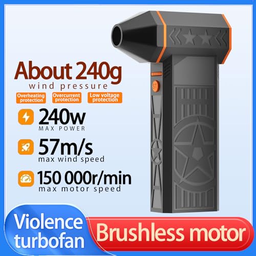 Electric Air Duster-150000RPM Super Power Cordless Air Duster, Rechargeable Brushless Motor Durable Blower, 3-Gear Adjustable Dust Blower for Computer, Keyboard, Outdoor, House and Car