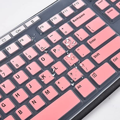 Keyboard Cover for Logitech MK370 MK295 MK270 K270 Keyboard, Logitech MK370 MK270 K270 Keyboard Skin Protector - Gradual Pink - color: Gradual Pink