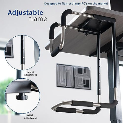 VIVO X-Large Heavy Duty Adjustable Computer CPU Tower Stand with Secure Locking, Holds up to 66 lbs, MOUNT-PC04L - size: X-Large