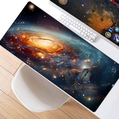 Extended Speed Gaming Mouse Pad Large Size 35.4 X 15.7 X 0.12inches Desk Mat Mousepad with Personalized Design Office Users - Constellation - color: Off-white