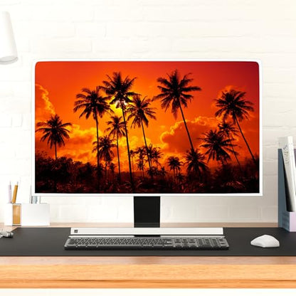 Screen Weatherproof TV Dust Cover 40, 41, 42，43 Inch Panel Case Waterproof Television Cover Sleeve Compatible with OLED LCD LED TV Anti-Static Dustproof LCD/LED/HD,Sunset Sunrise Hawwaii - color: red and black, size: 40-43 Inch for tv cover