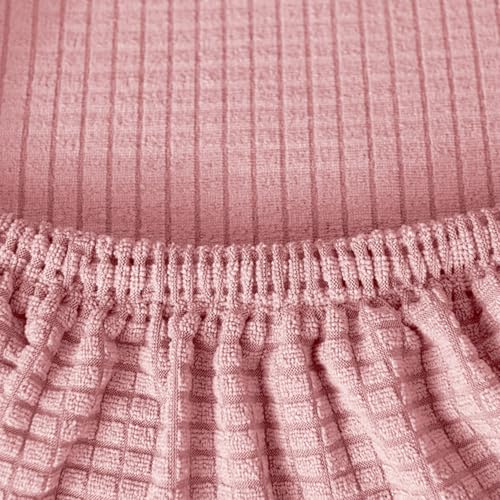 HAPPYDOG 4 Pcs Office Chair Covers Set Stretchable Protective Rotating Computer Chair Seat Covers with Armrest Covers (Pink) - color: Pink