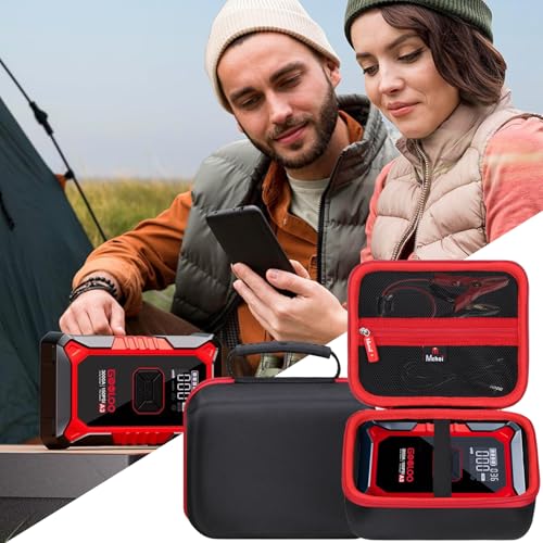Hard EVA Carrying Case for GOOLOO A3 Jump Starter with Air Compressor, 3000A Portable Car Battery Booster Storage Box, Shockproof Weather-Resistant Travel Bag