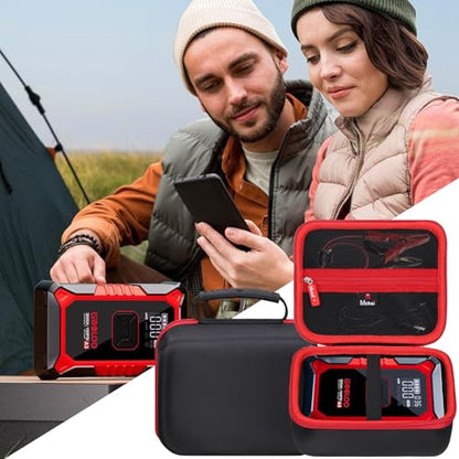Hard EVA Carrying Case for GOOLOO A3 Jump Starter with Air Compressor, 3000A Portable Car Battery Booster Storage Box, Shockproof Weather-Resistant Travel Bag