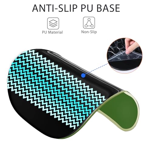 Ergonomic Mouse Pad with Wrist Rest, Comfortable Gel Concave Mouse Pad with Non-Slip Base, Pain Relief Mouse Pads with Smooth Wrist Support for Office & Home (Gradient Green) - color: Gradient Green