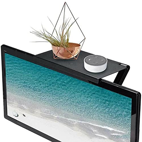 Generic TV Top Shelf Mount Adjustable Computer Rack Screen Top Multifunctional Monitor Organizer Space Saving for Wi-Fi Router Cable Box Remote Controls Storage