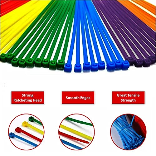 Kable Kontrol Red Zip Ties 4 Inch 1000 Pcs, 18 Lbs Tensile Strength, Self-locking Nylon Colored Cable Ties Wire Wraps for Indoor or Outdoor Use - color: Red, size: 4" - 18 Lbs - 1000 Pcs
