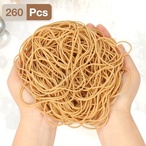 Long Rubber Bands for Balloon Arch (260pcs) Size #117A Stretchy Elastic Ligas for DIY Wedding, Birthday & Shower Decorations - Large Elastic Bands for Office Supplies Trash Cans File Folders
