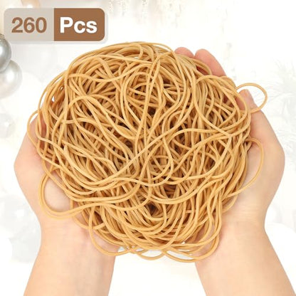 Long Rubber Bands for Balloon Arch (260pcs) Size #117A Stretchy Elastic Ligas for DIY Wedding, Birthday & Shower Decorations - Large Elastic Bands for Office Supplies Trash Cans File Folders