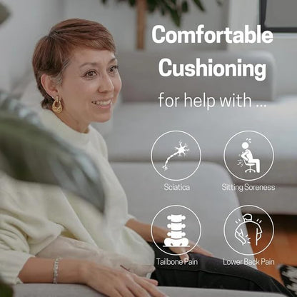 GTPLAYER Gel Seat Cushion, Breathable Honeycomb Cooling Gel Cushion for Chair, Pressure Relief Seat Pad with Non-Slip Cover, Home Office Car Chair Mat (16.9 x 14.6 x 1.2 inch)