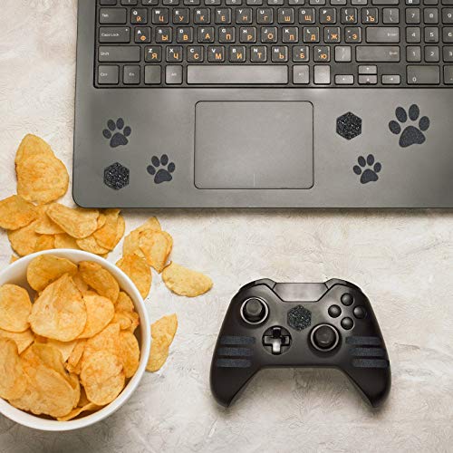 4 Pieces Cell Phone Grip Decal Tape Stickers Anti-Slip Phone Case Hexagon Decal Sticker for Phone Mouse Laptop Tablet Gaming Case Crafting, Black